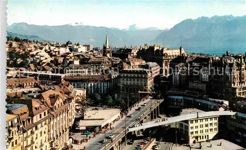AK / Ansichtskarte Lausanne VD Vue generale et les Alpes Kat. Lausanne