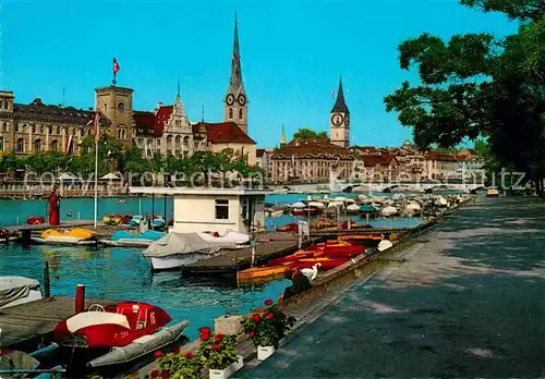 AK / Ansichtskarte Zuerich ZH Limmat Stadthausquai