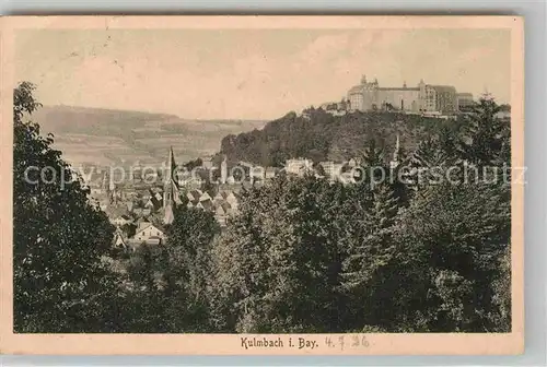 AK / Ansichtskarte Kulmbach Stadtblick mit Plassenburg Kat. Kulmbach