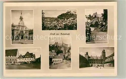 AK / Ansichtskarte Kulmbach Rathaus Plassenburg Treppe Dorfmotiv Kirche Schoener Hof  Kat. Kulmbach