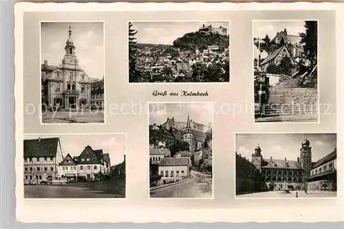 AK / Ansichtskarte Kulmbach Rathaus Plassenburg Treppe Dorfmotiv Kirche Schoener Hof  Kat. Kulmbach