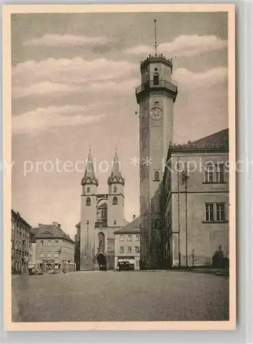 AK / Ansichtskarte Hof Saale Am Rathaus Kat. Hof