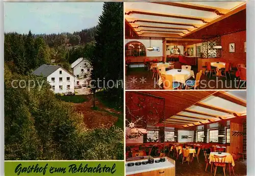 AK / Ansichtskarte Grafengehaig Gasthof zum Rehbachtal Gastraeume Kat. Grafengehaig