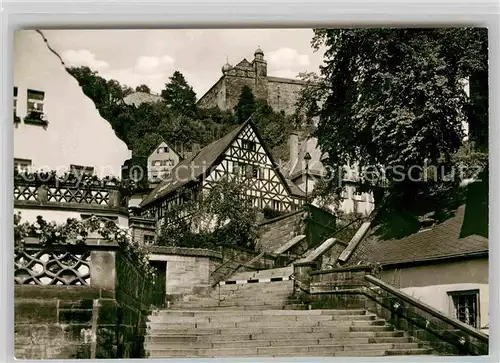 AK / Ansichtskarte Kulmbach Treppe mit Plassenburg  Kat. Kulmbach