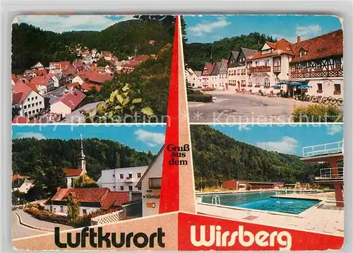 AK / Ansichtskarte Wirsberg Panorama Marktplatz Kirche Schwimmbad Kat. Wirsberg