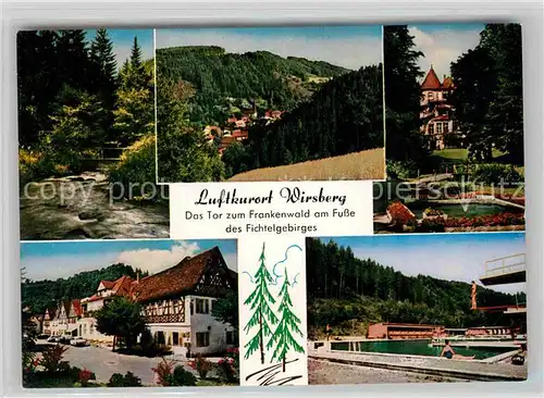 AK / Ansichtskarte Wirsberg Teilansichten Frankenwald Sanatorium Schwimmbad Kat. Wirsberg
