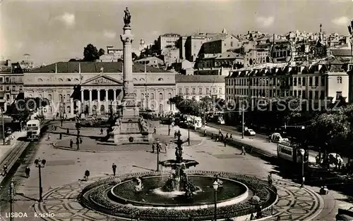 AK / Ansichtskarte Lisboa Rossio Praca de Don Pedro IV Platz Denkmal Brunnen Kat. Portugal