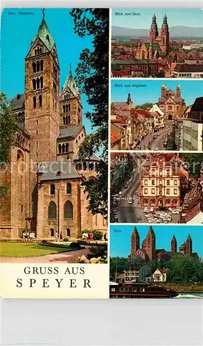 AK / Ansichtskarte Speyer Rhein Dom Blick vom Altpoertel Ehemaliges Kaufhaus Historisches Gebaeude Kat. Speyer
