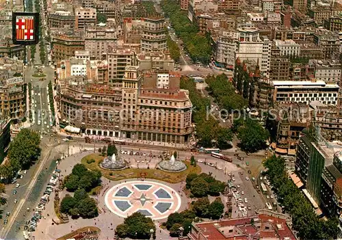 AK / Ansichtskarte Barcelona Cataluna Plaza Cataluna vista aerea Kat. Barcelona