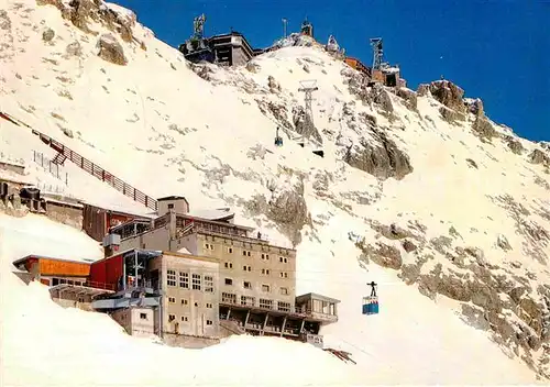 AK / Ansichtskarte Zugspitze Berghotel Schneefernerhaus mit Seilbahn Gipfel Kat. Garmisch Partenkirchen