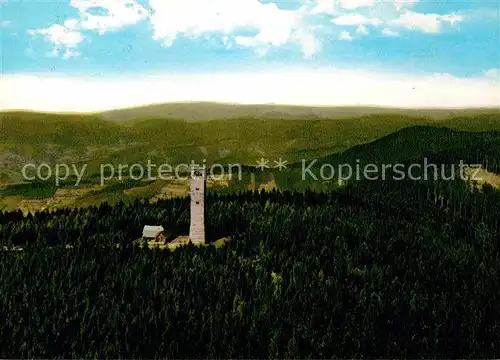 AK / Ansichtskarte Oberharmersbach Turm und Rasthaus auf dem Brandenkopf Schwarzwald Fliegeraufnahme Kat. Oberharmersbach