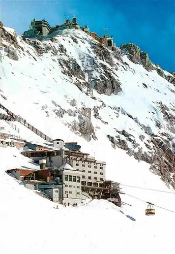 AK / Ansichtskarte Zugspitze mit Hotel Schneefernerhaus Bergbahn Gipfel Kat. Garmisch Partenkirchen