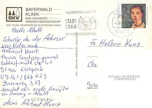 AK / Ansichtskarte Windischbergerdorf Bayerwald Klinik Kat. Cham