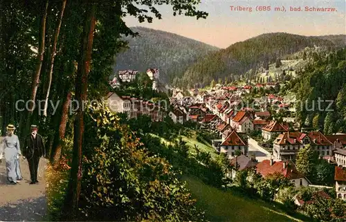 AK / Ansichtskarte Triberg Schwarzwald Ortsblick Kat. Triberg im Schwarzwald