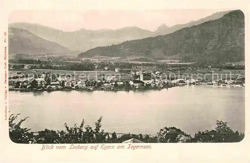 AK / Ansichtskarte Egern Tegernsee Blick vom Leeberg Kat. Rottach Egern