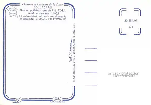 AK / Ansichtskarte Sollacaro Station prehistorique de Filitosa Kat. Sollacaro