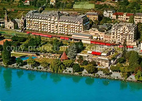 AK / Ansichtskarte Montreux VD Fliegeraufnahme Montreux Palace Hotel Kat. Montreux