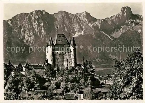 AK / Ansichtskarte Thun BE Schloss Stockhorn Berner Alpen Kat. Thun