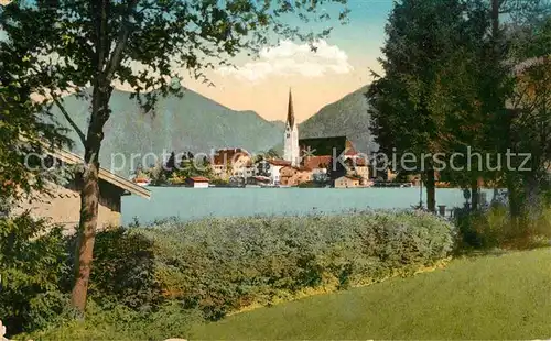 AK / Ansichtskarte Egern Tegernsee Teilansicht mit Kirche Kat. Rottach Egern