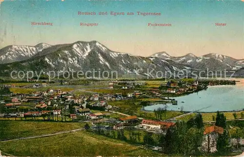 AK / Ansichtskarte Rottach Egern Tegernsee Panorama mit Hirschberg Ringspitz Fockenstein Huter