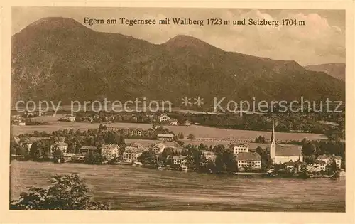 AK / Ansichtskarte Egern Tegernsee mit Wallberg und Setzberg Kat. Rottach Egern