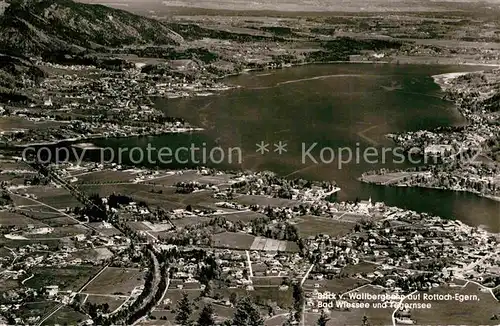 AK / Ansichtskarte Rottach Egern Tegernsee Blick von der Wallbergbahn mit Bad Wiessee