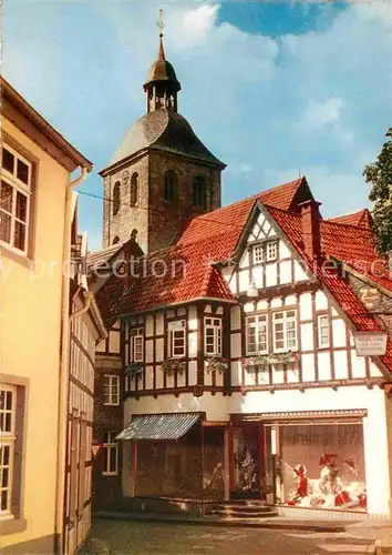 AK / Ansichtskarte Tecklenburg Fachwerk Kirchenturm Kat. Tecklenburg