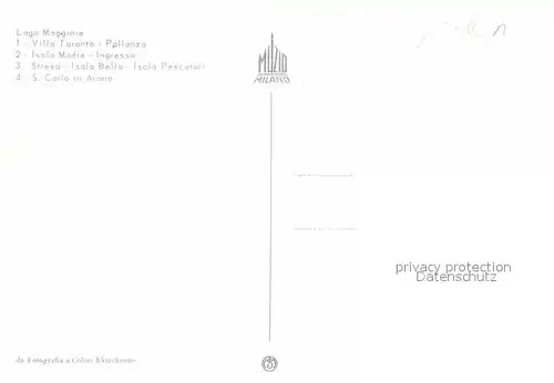 AK / Ansichtskarte Lago Maggiore Landkarte Isola Madre Stresa Isola Bella Isola Pescatori  Kat. Italien