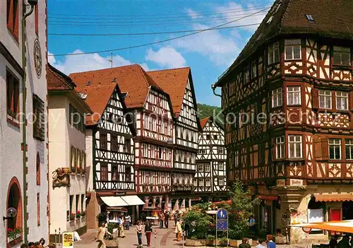 AK / Ansichtskarte Mosbach Baden Fachwerkhaeuser Hauptstrasse und Palmsches Haus Kat. Mosbach