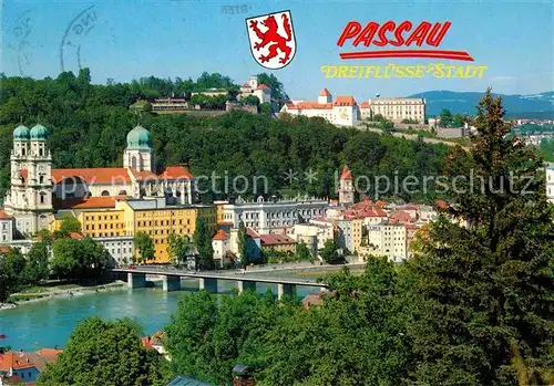 AK / Ansichtskarte Passau Dreifluessestadt mit Dom Oberhaus Kat. Passau