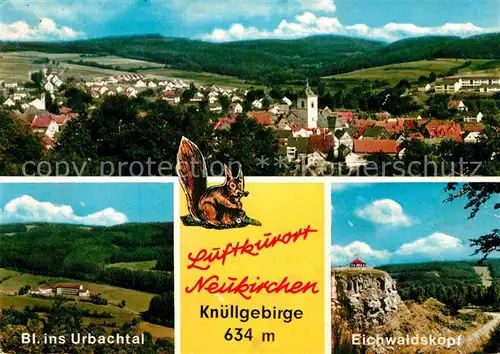 AK / Ansichtskarte Neukirchen Knuellgebirge Urbachtal Fliegeraufnahme Eichwaldskopf Kat. Neukirchen