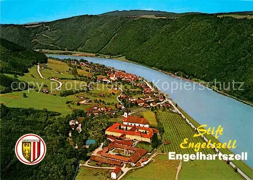 AK / Ansichtskarte Engelhartszell Donau Oberoesterreich Fliegeraufnahme Stift Kat. Engelhartszell