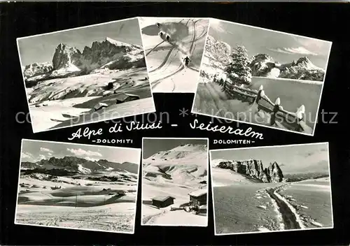 AK / Ansichtskarte Alpe di Siusi Winterpanorama Dolomiten Kat. Seiser Alm Dolomiten