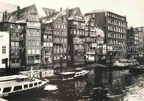AK / Ansichtskarte Hamburg Nikolaifleet mit Rueckansicht der Haeuser Deichstrasse Kat. Hamburg