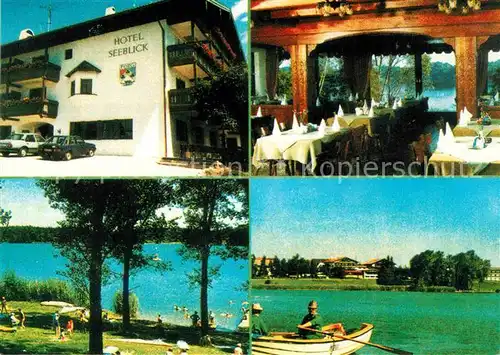 AK / Ansichtskarte Pelham Oberbayern Hotel Seeblick Restaurant Badestrand Bootfahren Kat. Bad Endorf