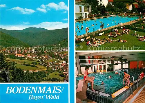 AK / Ansichtskarte Bodenmais Panorama Luftkurort Bayerischer Wald Freibad Hallenbad Kat. Bodenmais