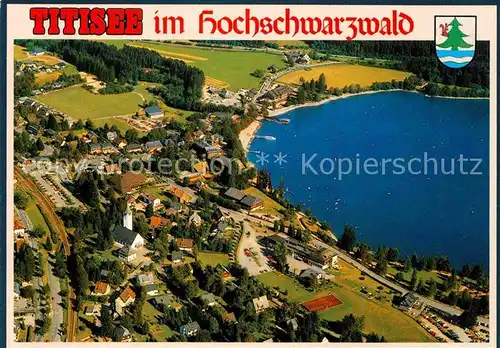 AK / Ansichtskarte Titisee im Schwarzwald Fliegeraufnahme Kat. Titisee Neustadt