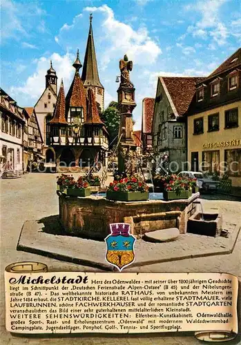 AK / Ansichtskarte Michelstadt Marktplatz Brunnen Kat. Michelstadt