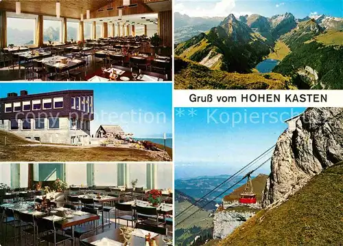 AK / Ansichtskarte Hoher Kasten Berghotel Seilbahn Panorama  Kat. Appenzeller Alpen