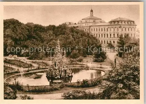 AK / Ansichtskarte Erlangen Schlossgarten Hugenottenbrunnen Kollegienhaus  Kat. Erlangen