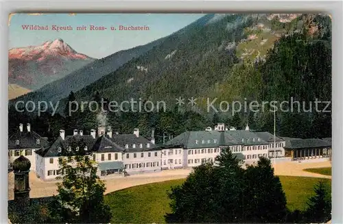 AK / Ansichtskarte Wildbad Kreuth Kurhaus und Kurhotel mit Ross und Buchstein Kat. Kreuth