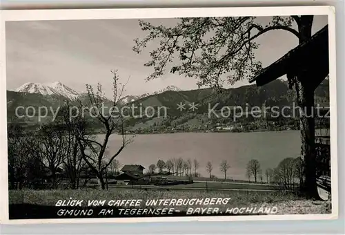 AK / Ansichtskarte Gmund Tegernsee Blick vom Cafe Unterbuchberg Kat. Gmund a.Tegernsee