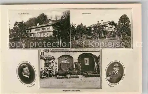 AK / Ansichtskarte Egern Tegernsee Ganghofer Villa Portrait Grabstaette Thoma Portrait Haus Grabstaette Kat. Rottach Egern