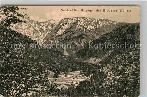 AK / Ansichtskarte Wildbad Kreuth Kurhaus mit Blauberg Kat. Kreuth