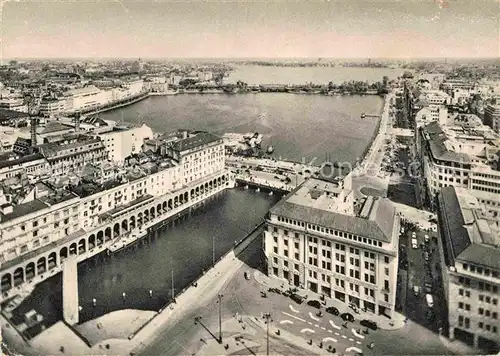 AK / Ansichtskarte Hamburg Fliegeraufnahme Alsterbecken Kat. Hamburg