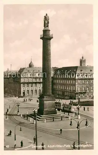 AK / Ansichtskarte Darmstadt A. H. Platz Ludwigsaeule  Kat. Darmstadt