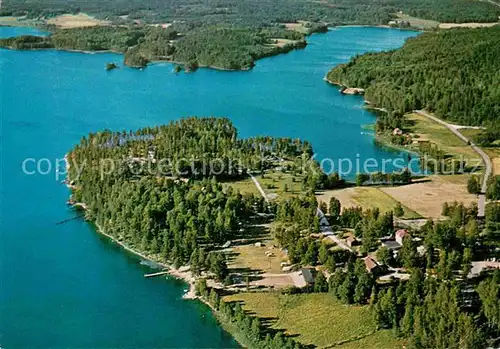 AK / Ansichtskarte Uskavi Schweden Fliegeraufnahme Campingplatz Nora