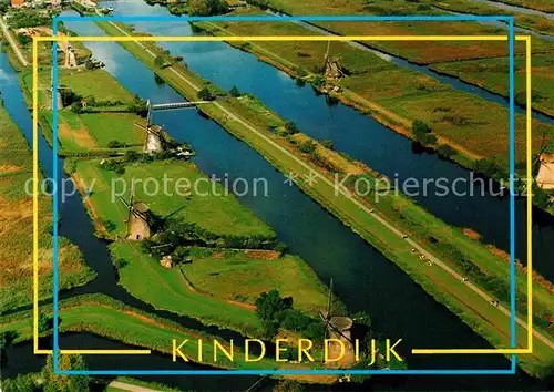 AK / Ansichtskarte Kinderdijk Fliegeraufnahme