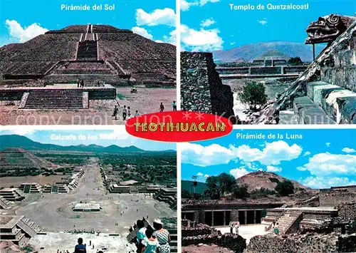 AK / Ansichtskarte Teotihuacan Paramide del Sol Templo de Quetzalcoatl Kat. San Juan Teotihuacan Mexiko