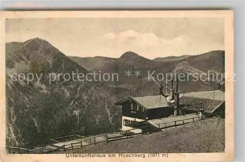 AK / Ansichtskarte Tegernsee Unterkunftshaus am Hirschberg Kat. Tegernsee